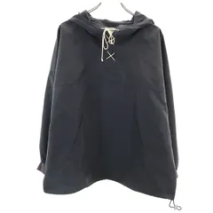 n'Or LABEL ノアールレーベル 長袖 レースアップ パーカー F ネイビー レディース 古着