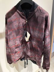 [46サイズ]BARENA VENEZIA Wood Blend Bomber Jacket in Maroon Multi　メンズ　ジャケット