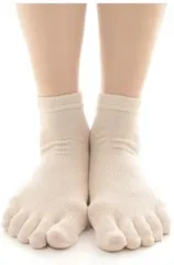 モードセレクト 5本指ソックス レディース 日本製 シルク 絹 メッシュ編 五本指 靴下 夏 表シルク100% くるぶし ベージュ2足セット A08(ベージュ,  23-24)