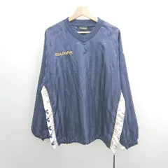 ◇ ⊇ DIADORA ディアドラ ロゴ刺繍 長袖 スウェットトレーナー サイズL ブルー系 メンズ E  【1506130011880】のサムネイル