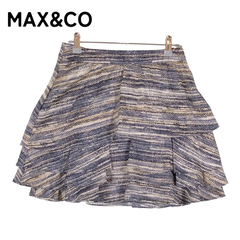 マックスアンドコー MAX&CO ツイードティアードミニスカート 【38 M相当】 クリーニング済