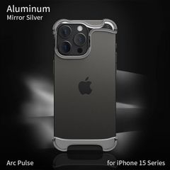 国内正規品 Arc アーク iPhone 15/15 Pro/Plus/Pro Max Arc Pulse アルミ・ミラーシルバー アルミバンパー アルミニウム合金7075 AC26343i15 AC26345i15PR AC26346i15PM