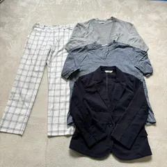 【まとめ売り】GLACIER グラシア テーラードジャケット シンプル レディースLサイズ 4点セット