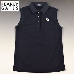 PEARLY GATES モックネックハイネック ノースリーブサイズ0ネイビー