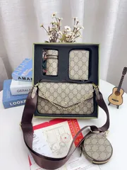 ギフトボックス包装！超お得なセット 麻雀バッグ＋リップバッグ＋財布
