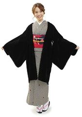 ふりふ 新品未使用 小紋袷着物/月曜日純喫茶 まいにちきもの 千鳥格子