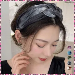 送料無料 三つ編みカチューシャ 韓国風 ヘアバンド 幅広 ヘアアクセサリー 大人可愛い 小顔 ワイドカチューシャ 痛くない 髪飾り ツイスト ヘアアレンジ ターバン風お洒落 マルチカラー光沢感 カジュアルまとめ髪 お出掛けヘアバンド
