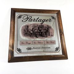 Barton & Guestier Pub Mirror　バルトン＆ゲスティエ　パブミラー　アンティーク　ヴィンテージ　アメトイ