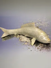 金運昇鯉】縁起物 開運 出世 魚 金色 置物 : 水晶院shop - 通販