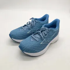 ◎I595 mizuno ミズノ ウェーブライダー28 24.0cm 水色 ブルー (ma)
