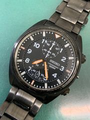 稼働品】セイコー クロノグラフ 7T94-0BL0 デイト メンズ ステンレス