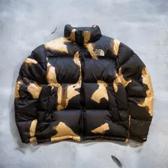 Supreme × The North Face Bleached Denim Print Nuptse Jacket Mサイズ Blackのサムネイル