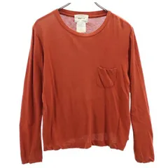 ヤエカ 日本製 長袖 Tシャツ M ブラウン系 YAECA 胸ポケット ロンT メンズ 【中古】  【230618】