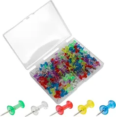 fogman 画鋲 オシャレ 押しピン プッシュピン おしゃれ クリップ ポスター 200個セット(マルチカラー)