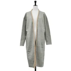 余白yohaku 茶綿ワッフルガウンカーディガン