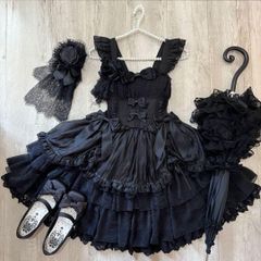 BODOLINE ロリータ ジャンスカ、ブラウス、ヘドレの3点セット BODOLINE ロリータ ブラウス、ジャンスカ、ヘドレまとめ売り - メルカリ