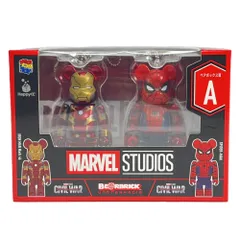 BE@RBRICK ベアブリック Happyくじ MARVEL STUDIOS シビル・ウォー A賞 アイアンマン スパイダーマン 中古未開封品