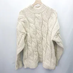 ■ rectangle 長袖 タートルネックニット サイズF オフホワイト レディース E  【1408060040780】