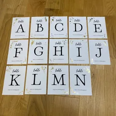 【人気𝐍𝐨. 𝟏】ウェディング テーブルナンバー14枚 ペーパーアイテム 金箔