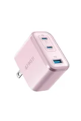 新品 Anker Nano Charger (70W 3 Ports) ピンク 【 PD対応/PSE技術基準適合/折りたたみ式プラグ】iPhone 17 / 16 / 15シリーズ / Air MacBook Windows PC iPad Galaxy A
