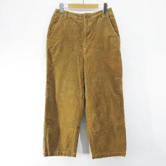 アーバンリサーチ ドアーズ URBAN RESEARCH DOORS ロング丈 ワイドパンツ コーデュロイ ジップフライ 38 茶系 ブラウン ストレッチ 綿 コットン 無地