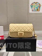 【今日WTO】Chanel Golden Ball Square Flap Bag 小羊皮バージョン-WTO輸入4-DFF93