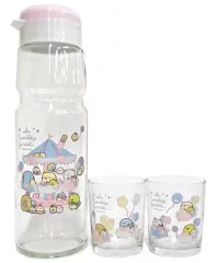 【中古】マグカップ・湯のみ メリーゴーランド たぴおかパーク ドリンクポット＆グラスセット 「すみっコぐらし」