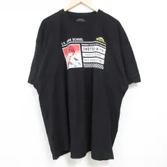 XL/古着 半袖 Tシャツ メンズ アニメ 僕のヒーローアカデミア 轟焦凍 大きいサイズ コットン クルーネック 黒 ブラック spe 24jun19 中古