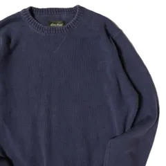 00's エディーバウアー クルーネック コットン ニットセーター (L) 青灰系 無地 前V 00年代 旧タグ オールド 2008年製 アメリカ古着 USED  ビンテージ ヴィンテージ