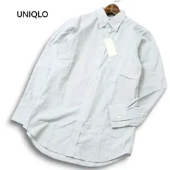 【新品 未使用】 UNIQLO ユニクロ 通年★ 総柄 長袖 ボタンダウン ファインクロス ドビー シャツ Sz.S メンズ 灰