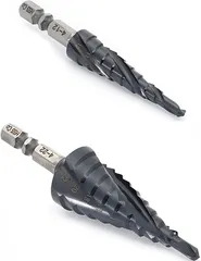 ＫＥＳＡＫＩＣＨＩ KESAKICHI ステップドリル タケノコドリル 3枚刃 チタンコーティング ステンレス ドリルビット 2個セット 4‐12mm9段＋4‐22mm10段( 2個セット 4‐12mm9段＋4‐22mm1)