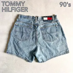 〈レア〉トミーヒルフィガー◆ハイウエスト　90's 旧タグ　デニムショーツ　ショートパンツ