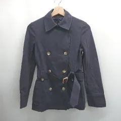 ◇ ⊆ TOMMY HILFIGER トミーヒルフィガー 長袖 トレンチコート サイズS ネイビー系 レディース E  【1507080010879】