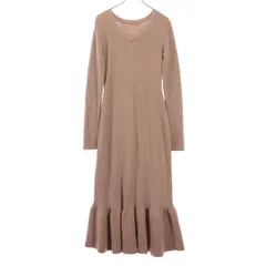 Lily Brown リリーブラウン 長袖 ロングワンピース F ピンク レディース 古着