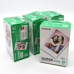 訳あり FUJIFILM instax mini ホワイト チェキ 20枚入×4個セット k3015-2