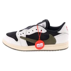 NIKE (ナイキ) ×TRAVIS SCOTT AIR JORDAN 1 RETRO Low OG SP (PS)  トラヴィススコット エアジョーダン1 レトロ ローカットスニーカー US3Y/22cm オリーブ DZ5909-106
