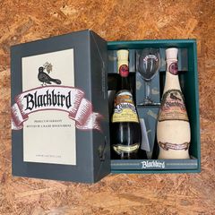 未開封 Blackbird ワインセットBOX ブラックバード・ベライヒ・ベルンカステル 白1本 ブラックバード・オッペンハイマー・クレーテンブルンネン 白1本 特製グラス 1個 WINE 古酒 ドイツ製 サッポロ