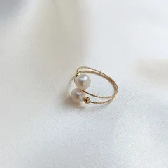 18K リング　パール