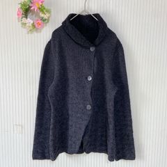 56-58 ー大特価ー 【ジャンニロジュディチェ】 GIANNI LO GIUDICE レディース ウール混 ライトコート ジャケット  カーディガン (L) 日本製