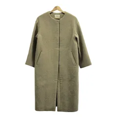 IENA / イエナ | ラムウール ノーカラー コート | 34 | ナチュラル | レディース