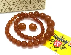 琥珀　ネックレス　イヤリング　セット　18696301