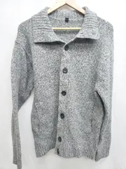 ◇ UNIQLO ユニクロ 長袖 ニット カーディガン サイズM グレー メンズ P  【1406240031443】