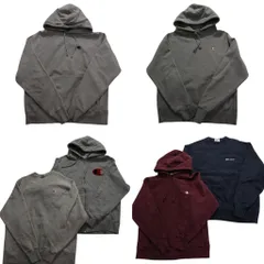 古着卸 まとめ売り チャンピオン リバースウィーブ スウェット 6枚セット(メンズ M /L /XL )単色タグ フルジップパーカー 中古 古着 MX9003