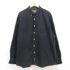 XL/古着 アバクロンビー 長袖 ブランド シャツ メンズ 90s コットン ボタンダウン 黒 ブラック 25jul29 中古 トップス