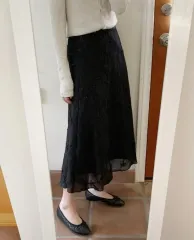 リットル フラワー シフォンスカート (バックバンディング)