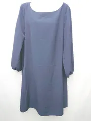 ◇ ANGELIEBE エンジェリーベ マタニティ 長袖 膝丈 ワンピース サイズM-L ネイビー レディース P  【1406180045722】