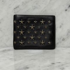 JIMMY CHOO ブラック 二つ折り財布 星型スタッズ JIMMY CHOO 二つ折り財布 スタースタッズ ブラック - メルカリ