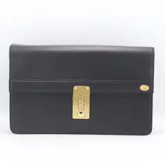  ダンヒル セカンドバッグ クラッチバッグ ダイヤルロック式 ブラック レザー ゴールド金具 メンズバッグ YUM 2000000 NSK