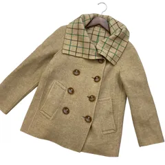 ◇ Vivienne Westwood RED LABEL ヴィヴィアン・ウエストウッド レッド レーベル ウール ピーコート ブランド ロゴ 土星 ２ M ベージュ グリーン チェック レディース PAWNSHOPRiZ パウンショップリズのサムネイル