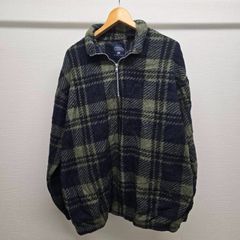 FADEDGLORY ハーフジップ フリースジャケット L 紺 ヴィンテージ メンズ 古着 M-C-390